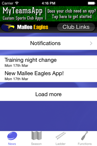 Mallee Eagles Football and Netball Club screenshot 2