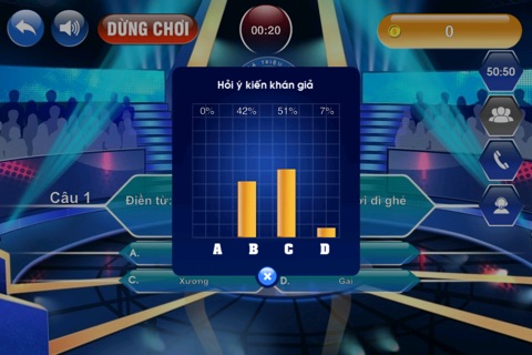 Ai Là Triệu Phú - chơi game thử thách trí tuệ hay, vui, hot, phiên bản mới nhất screenshot 3