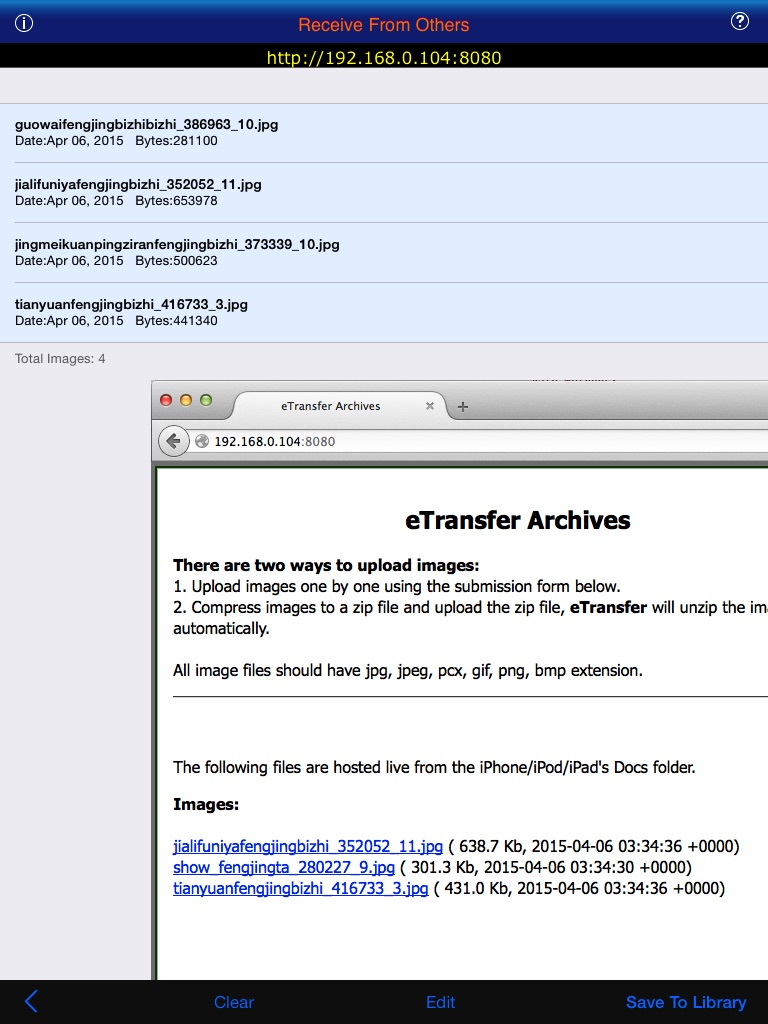 eTransfer Lite For iPad screenshot 2