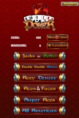 Thrones Video Poker Game screenshot 2