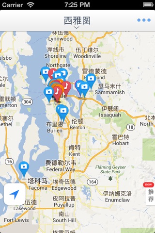 西雅图离线地图(美国西雅图离线地图、旅游景点信息、GPS定位导航) screenshot 2