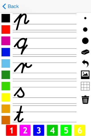 筆記体で書く：書き込みや学校のためのアルファベットの文字をご覧くださいのおすすめ画像5
