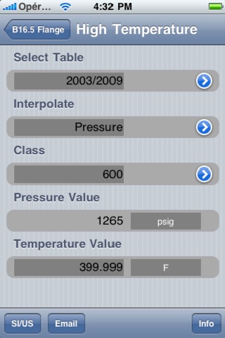 B16.5 Flange Rating screenshot 2