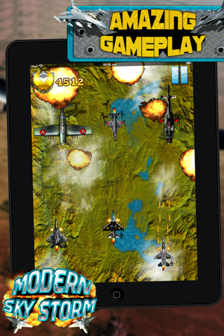 Modern Sky Storm: F18 Simulator Shooting Air-plane Jet Flight War Combat HD screenshot 2