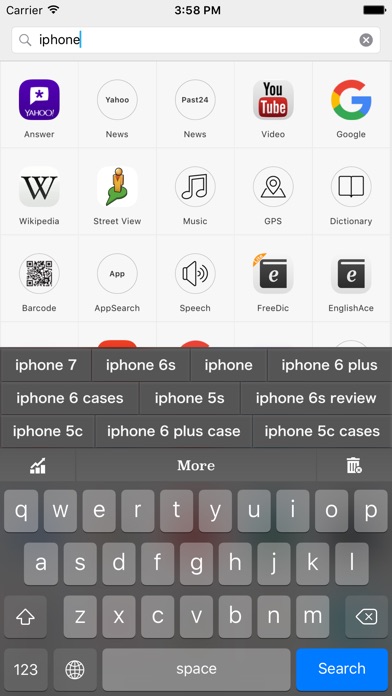 Search Ace : Quick Web Search Screenshot on iOS