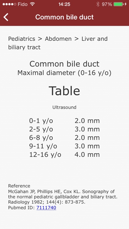 RadRef - Normal Values in Diagnostic Imaging