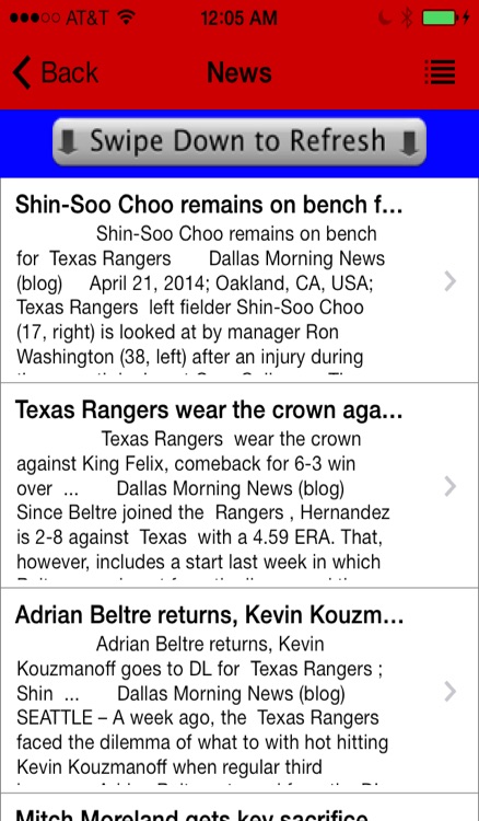 Texas Baseball - a Rangers News App