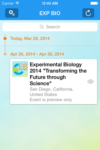 Experimental Biology 2014 screenshot 2