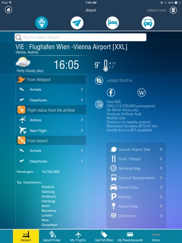 Vienna Airport Pro (VIE) Flight Tracker Wien Austrian air radar all airlines screenshot 2