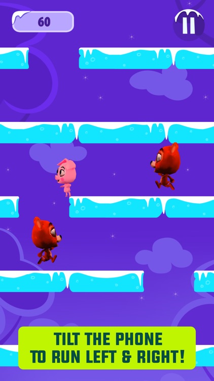 Piggy Run & Jump - Tilt to Escape from the Grumpy Bear - Crazy Chase on Ice