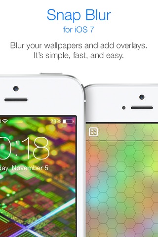 SnapBlur for iOS7 - Create Custom Blurred Wallpapers with Overlays screenshot 2