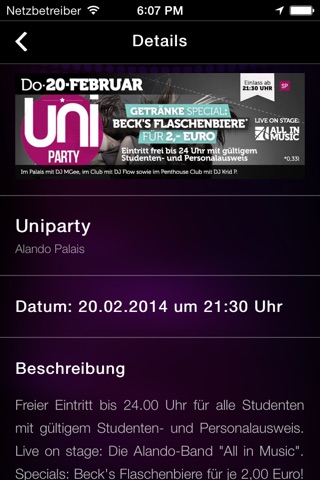 OSEvents - Alle Events, Clubs & Taxis in Osnabrück und Umgebung screenshot 3