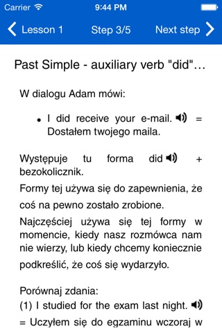 eTutor Angielski A2 for iPhone screenshot 4