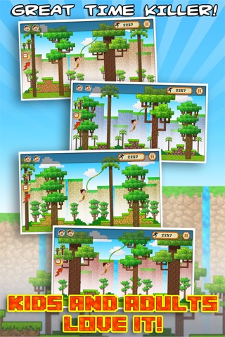 8 Bit Jungle Hero - Jump-y Pixel People Adventure Land Saga screenshot 3