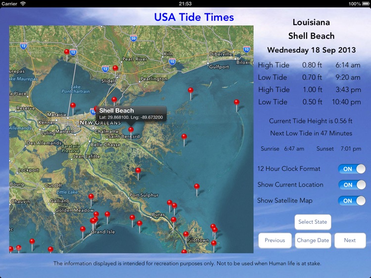 USA Tide Times Pro screenshot-3