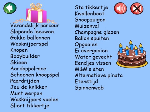 Verjaardag en groepsspelletjes screenshot 2