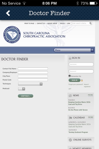 South Carolina Chiropractic Association screenshot 3