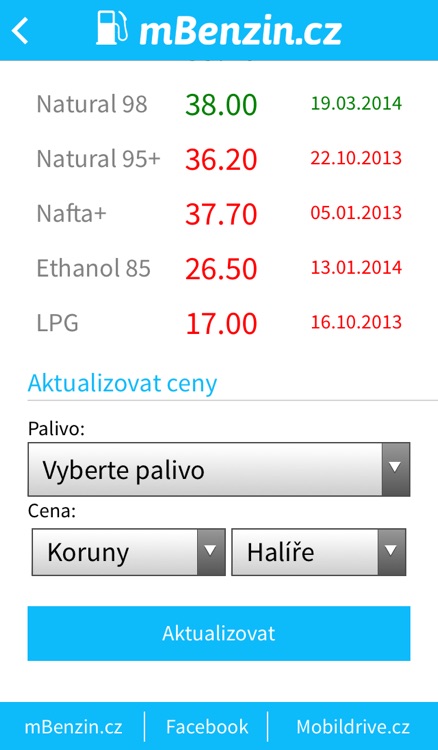 mBenzin.cz screenshot-4