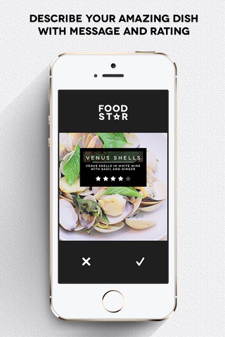 Food Star : Capture, rate, and share your favorite dish screenshot 2