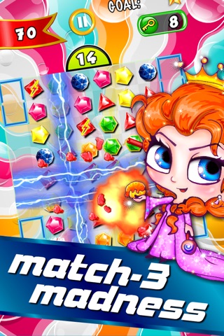 Blitz Fun Match-3 - diamond game and kids digger's quest hd free screenshot 2