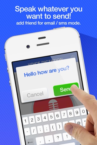 Voice Dictation Free  - dictate and send SMS for Facebook,Twitter and email messages screenshot 3