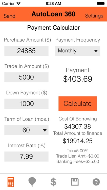 Auto Loan Calculator 360