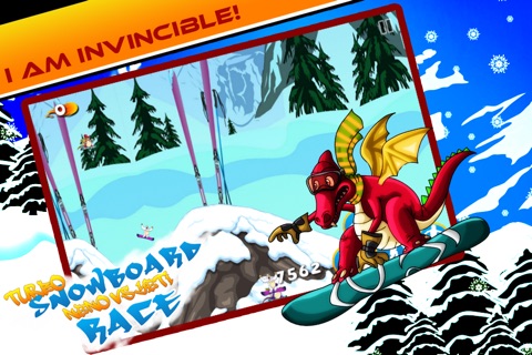A Dragon Turbo Snowboard Race, Neno vs Yeti screenshot 2