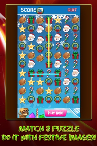 Thanksgiving Christmas Best Match 3 Gala Puzzle Game - Matching with Friends and Family for Free screenshot 2