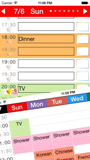 Week Table - 週計劃時間表 / 日曆 / 規劃表(圖1)-速報App