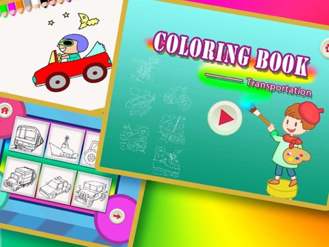 Скриншот из Colouring Book 23 - Making the car ship and plane colorful