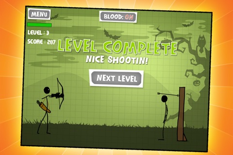 A Stickman Pumpkin Shooting Showdown Bow and Arrow Pro : Halloween Edition screenshot 3