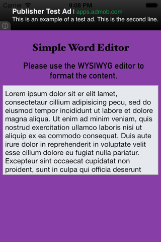 Simple Word Editor screenshot 2