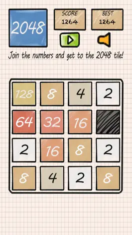 Game screenshot 2048 - Number puzzle Doodle Style apk