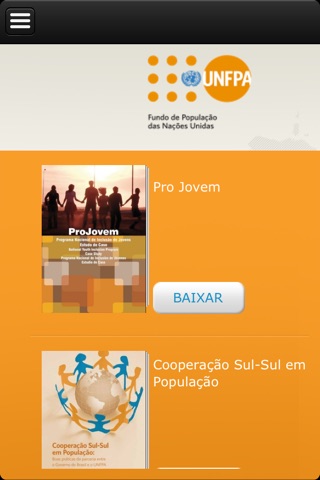 Publicações UNFPA screenshot 2