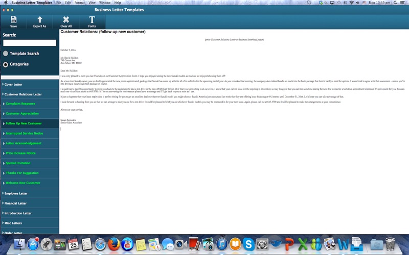Business Letter Templates thumbnail 2