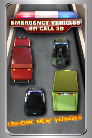 Emergency Vehicles 911 Call - The ambulance , firefighter & police crazy race - Free Edition screenshot 2
