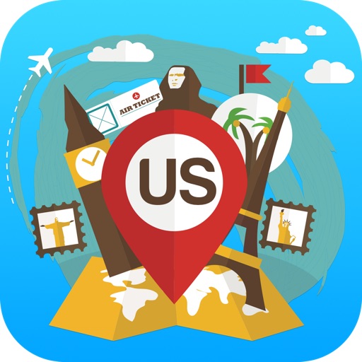 USA United States offline Travel Guide & Map. City tours: New York NEW YORK CITY,Los Angeles,Chicago,Miami icon