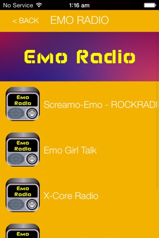 Emo Radio screenshot 2