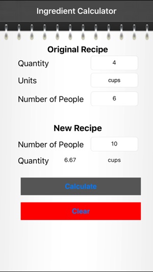 Ingredient Calculator