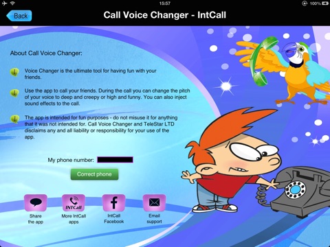 Call Voice Changer HD - IntCall - Make Funny Phone Calls screenshot 2