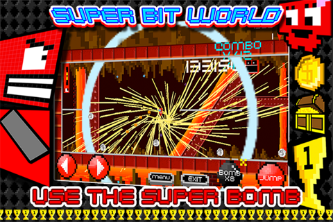 SUPER BIT WORLD : 2D Jump Platformer X Free - from Cobalt Play 8 Bit Games screenshot 4