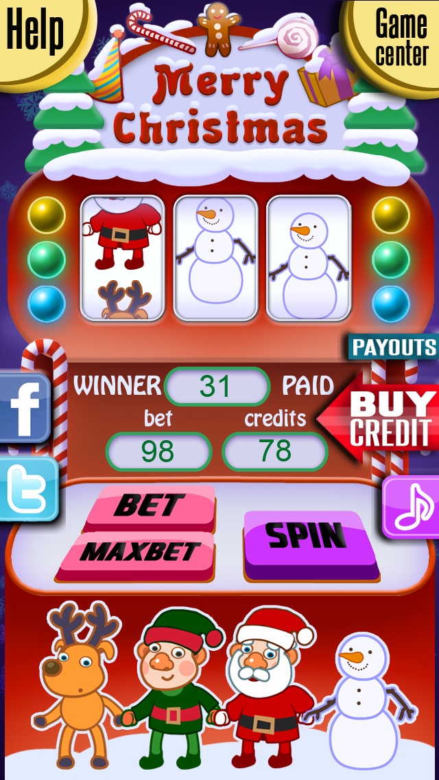 A CHRISTMAS / XMAS HOLIDAY CASINO SLOT GAME 1.1 IOS