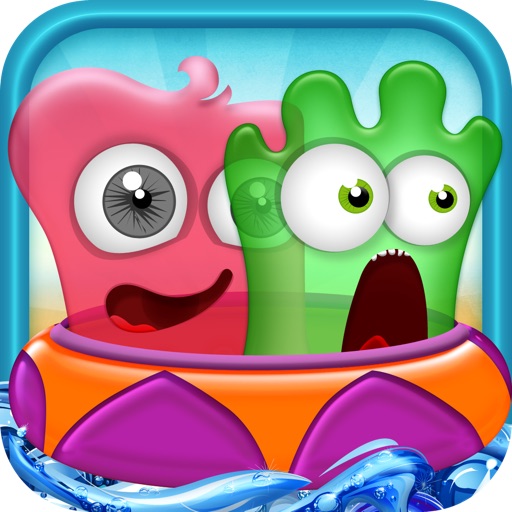 Jitters the Crazy Pudding Pet Rides the Great Juice Tsunami on a Jet Ski - FREE iOS App
