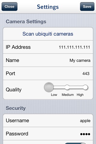 AirKam - Ubiquiti IP camera screenshot 4