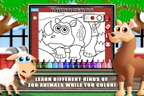 Coloring World: My Zoo Animal Friends Draw & Color Book for Kids FREE screenshot 2