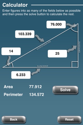 Triangle Calculator 90° angle screenshot 3