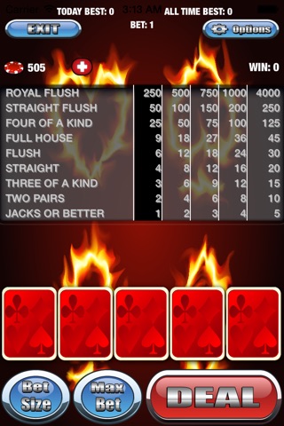 `` A Aces Blazing Video Poker screenshot 2
