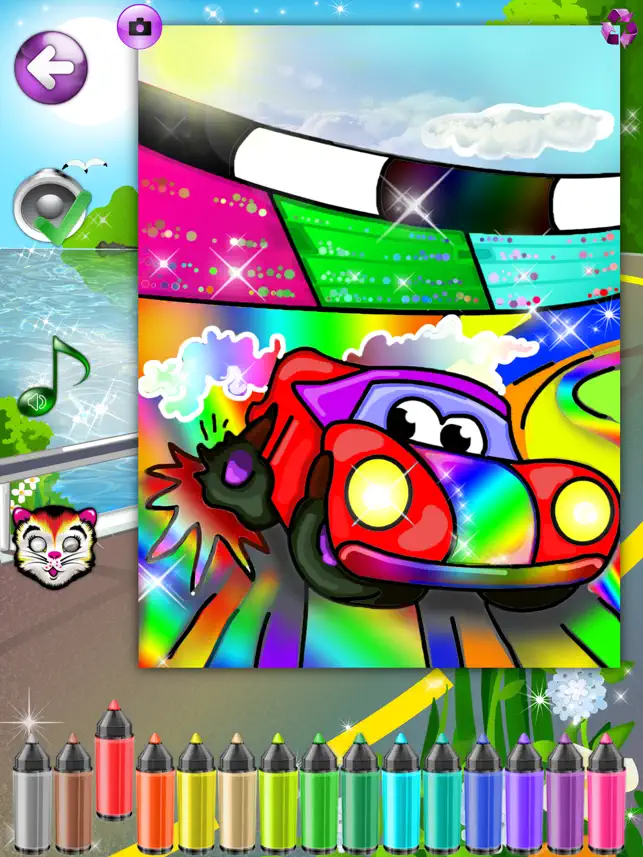 Tangkapan 1 Carros: Páginas para Colorear y Imprimir Dibujos Animados para Muchachos 2 - Colouring Juegos para Niños Grandes iphone