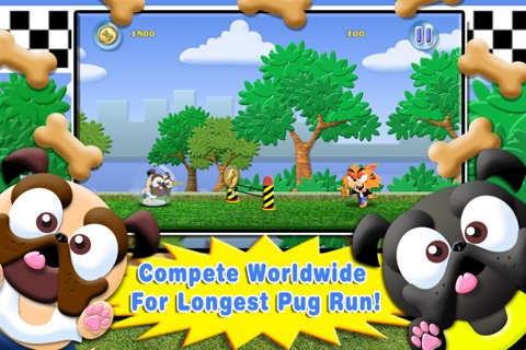 Tiny Bubble Pug Adventure - A Jumpy Puppy Run Game FREE screenshot 3