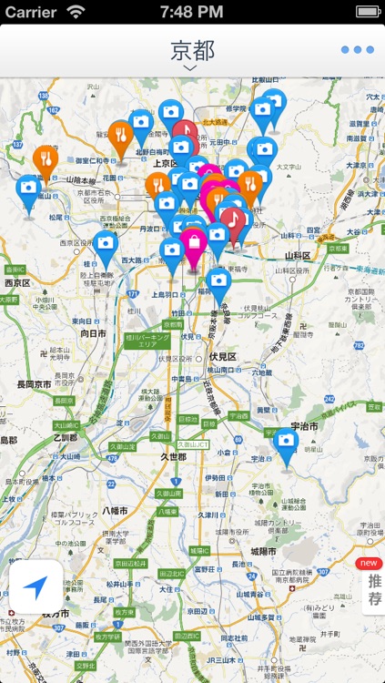 Kyoto Offline Map(offline map, subway map, GPS, tourist attractions information)
